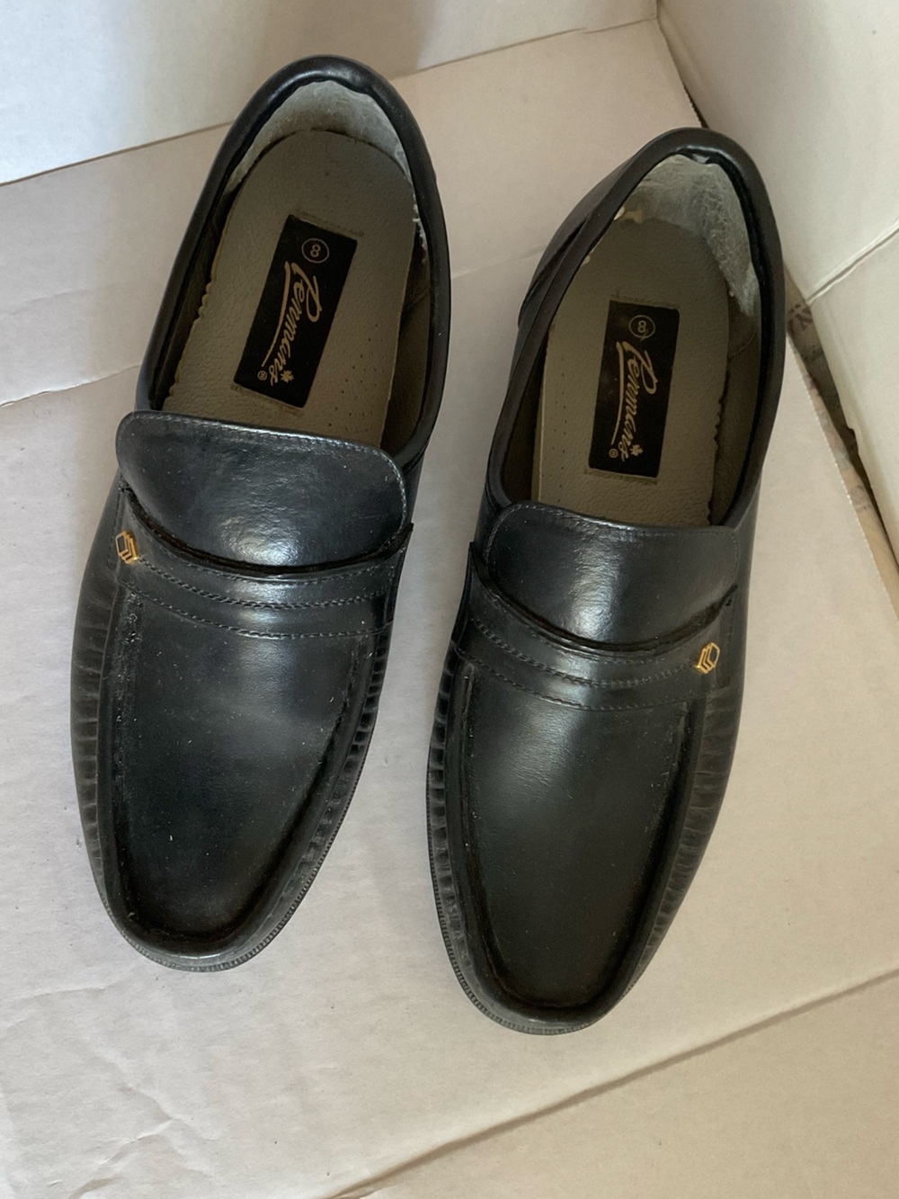 Black Leather Men’s Slip-On Loafers